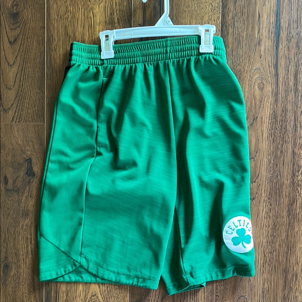 NBA Youth Green and Black Athletic Shorts